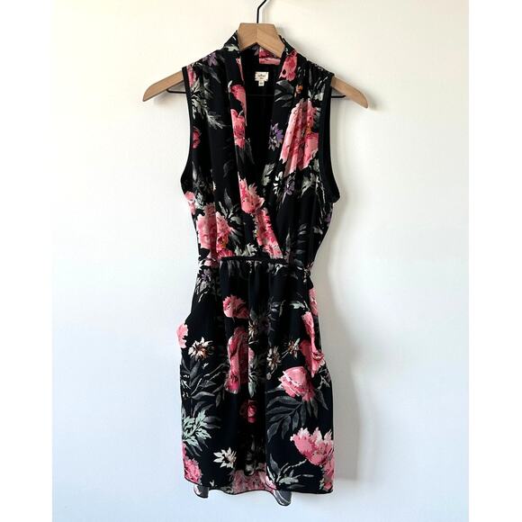 Wilfred Aritzia Sabine Floral Faux-Wrap Mini Dress Size S - Picture 2 of 8